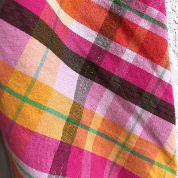 H&M Paris Plaid Trapeze Smocked Playsuit Jumpsuit - Picture 5 of 8